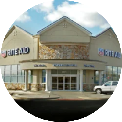 th exterior of a painted Rite-Aid in Columbus