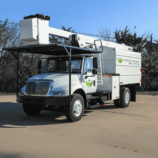 Our commercial painting truck with a lift